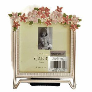 Carr Photo Frame w/Genuine Crystals 3.5"x3.5" New